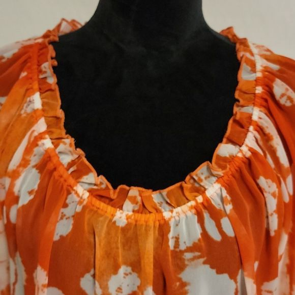 Forgotten Grace Women's Sheer Blouse - Size Large - Bell Sleeves - Picture 2 of 7